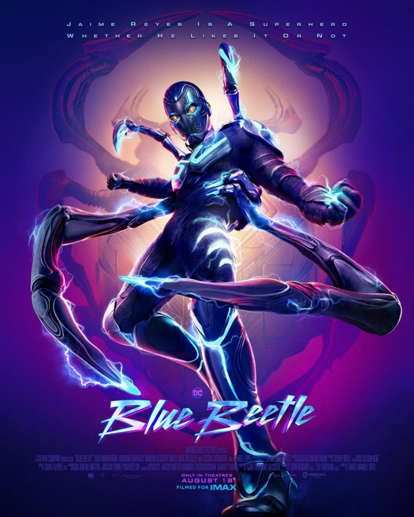 DC新片《蓝甲虫》曝海报，有点像斗罗大陆的八蛛魂骨